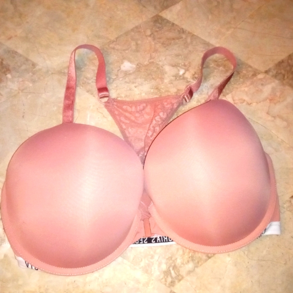 Victoria's Secret T Shirt Push Up Full Coverage Light Brown Underwire Bra 36DD